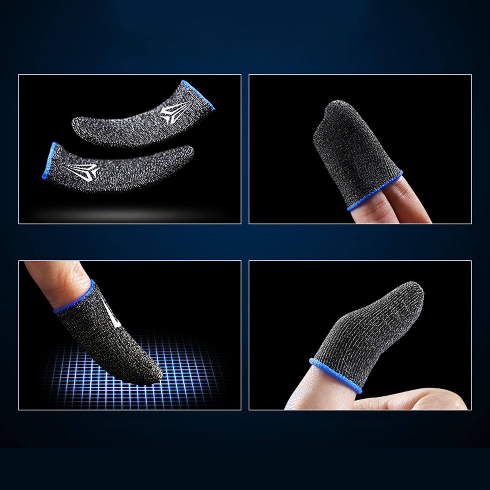 5xPhone Gaming Finger Sleeves Breathable Gaming Finger Sleeves for Mobile Game
