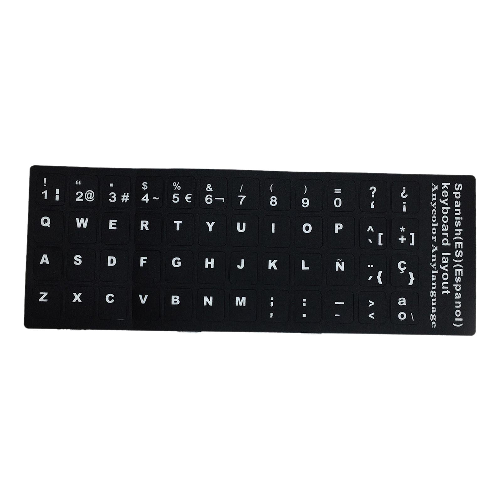 4xLaptop Keyboard Stickers Universal Computer Keyboard Stickers for PC Desktop Spanish