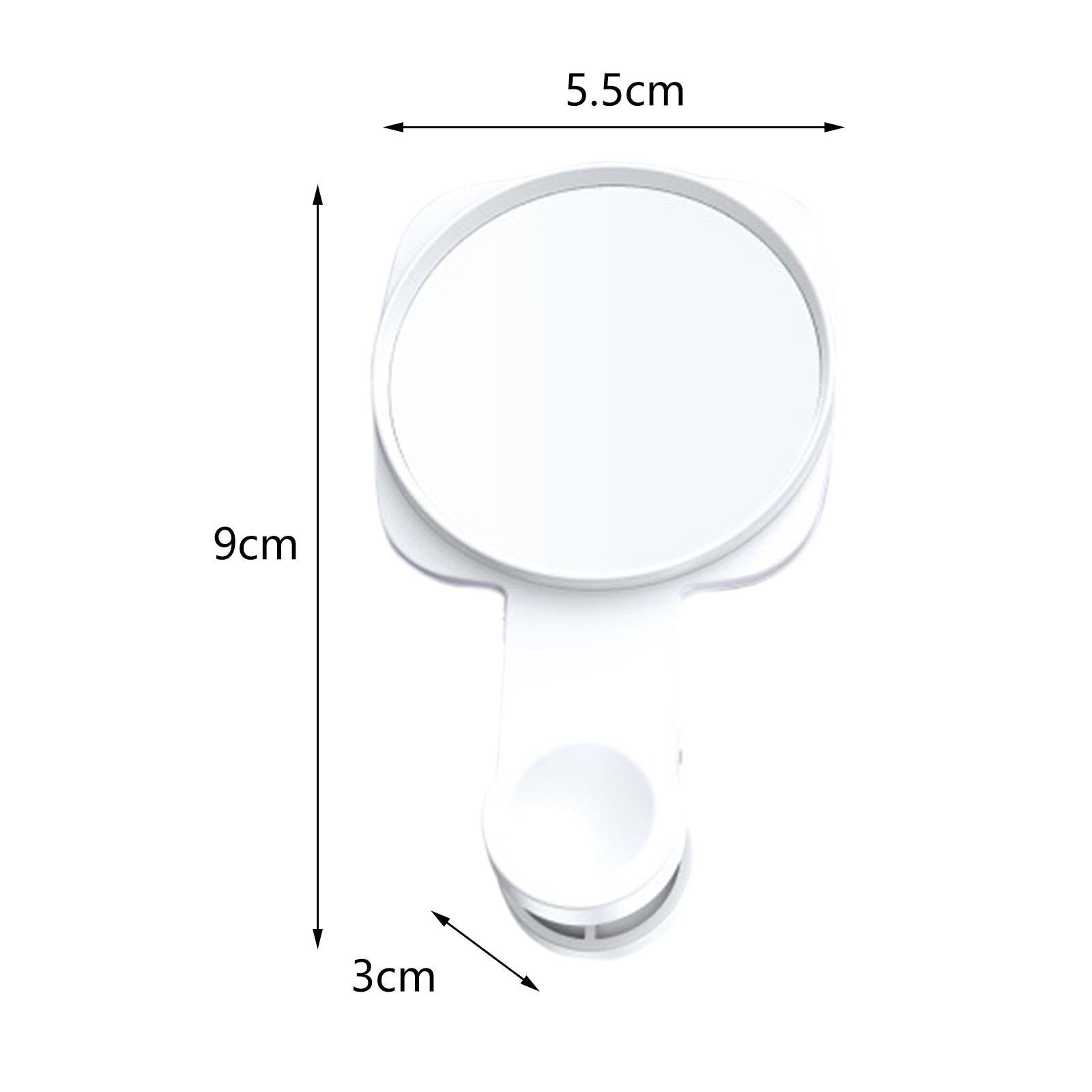 2xPhone Mirror Reflection Clip Selfie Device Portable Phone Camera Mirror Clip White