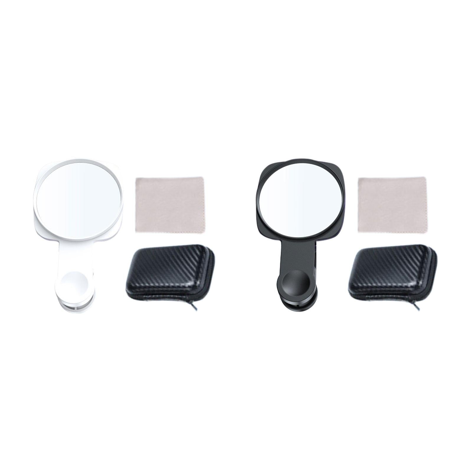 2xPhone Mirror Reflection Clip Selfie Device Portable Phone Camera Mirror Clip White
