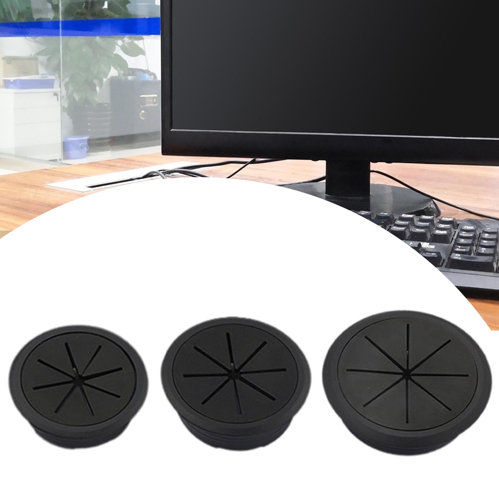 Desk Cord Grommets Wire Cable Hole Cover Wire Hider for Office PC Desk Cable Hole Diameter 50 mm