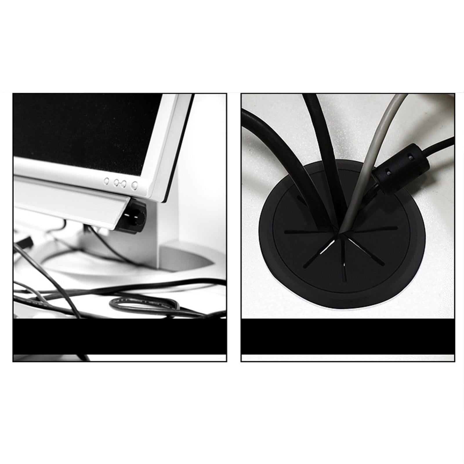 Desk Cord Grommets Wire Cable Hole Cover Wire Hider for Office PC Desk Cable Hole Diameter 80 mm