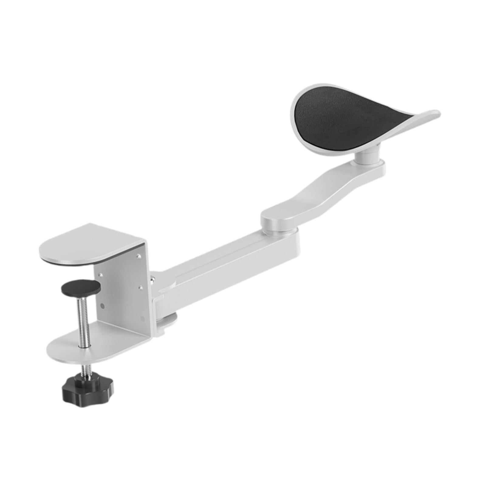 Desktop Arm Support Elbow Tray Easy to Install Desk Arm Rest for Office Home White