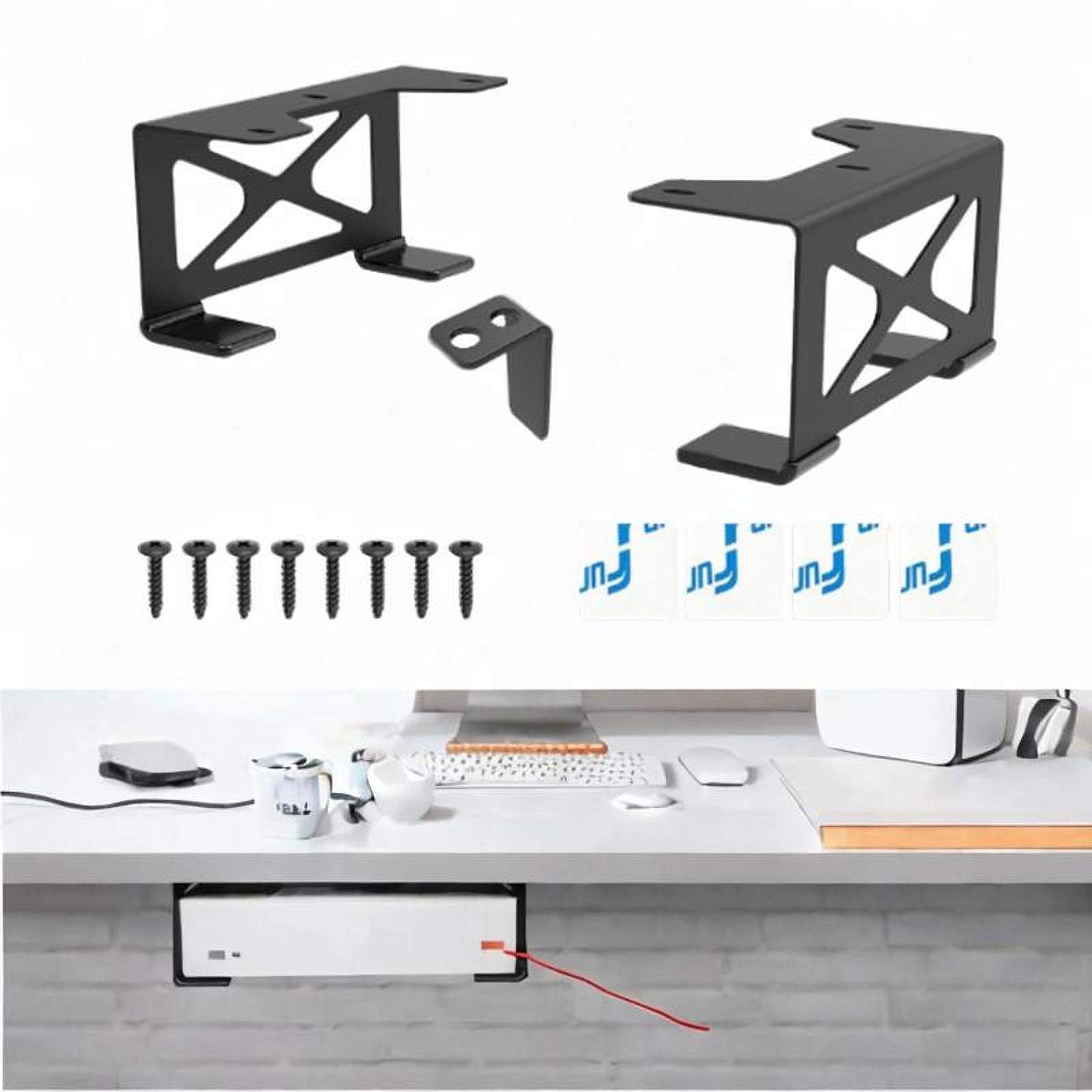 Under Desk Console Mount Holder Easy Installation Saving Space Metal Support