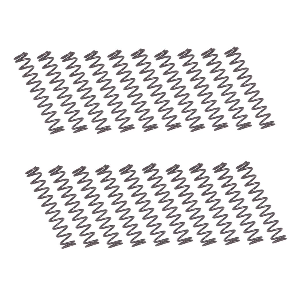 20 Pieces Long Humbucker Pickup Mounting Springs for Electric Guitar Black