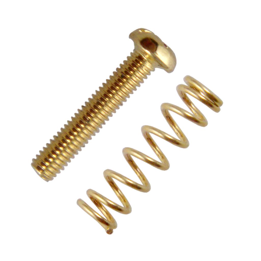 6 Pieces Electric Guitar Bass Bridge Tailpiece Screws+Springs Set Gold
