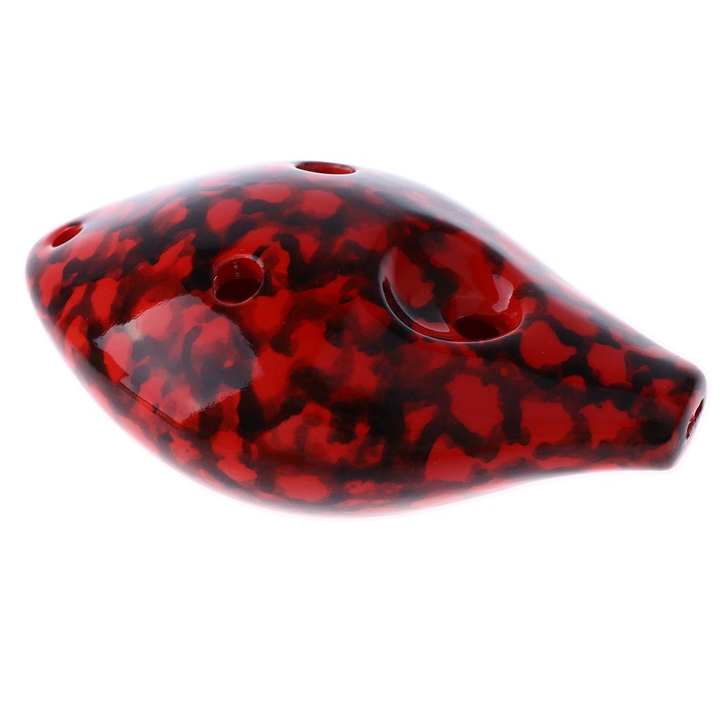 Mini 6 Hole Ocarina C Note for Beginner Wind Instrument Red
