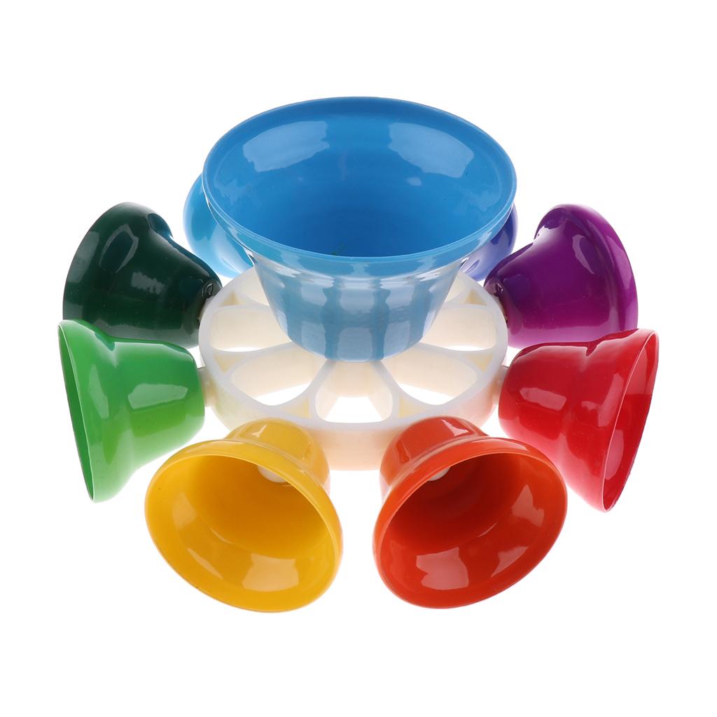 Colorful 8 Note Percussion Bell Hand Bell for Children Kids Musical Toy Gift