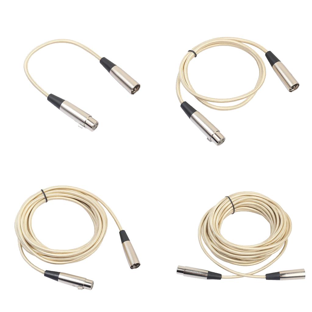 3 Pin XLR Male to Female Extension Cord Microphone Mic Audio Cable 30cm