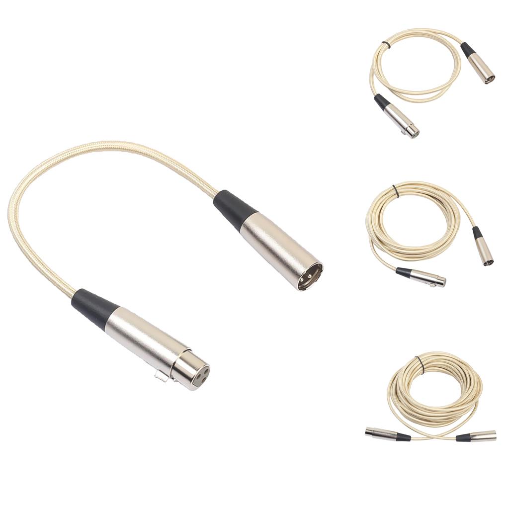 3 Pin XLR Male to Female Extension Cord Microphone Mic Audio Cable 30cm