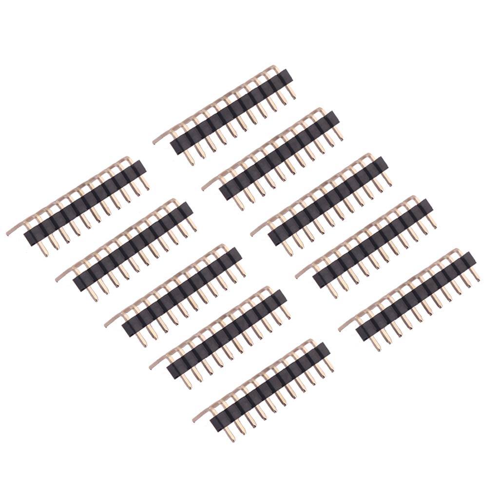 10pcs 11Pin Single Row Pin Male Header Connector Strip for Prototype