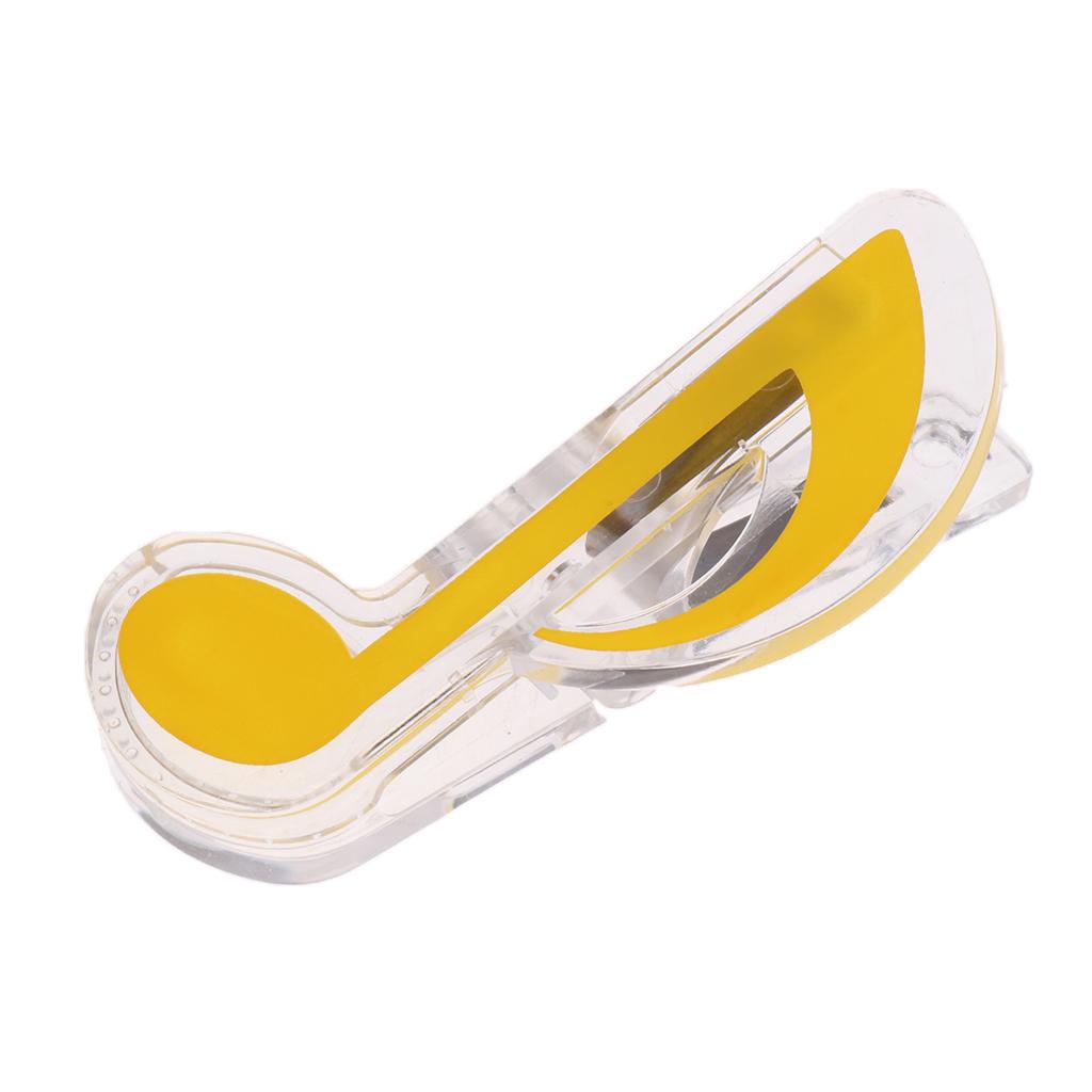 5 Pieces Plastic Music Note Book Page Clip Music Stand Accessory Yellow