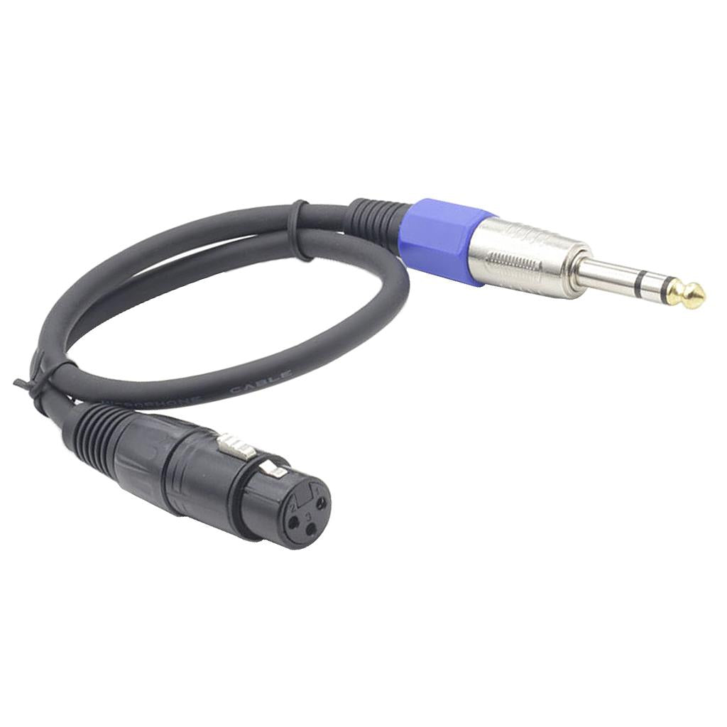 Swiss A XLR Female to Stereo 6.35 Guitar Cable Plug for Microphone Parts