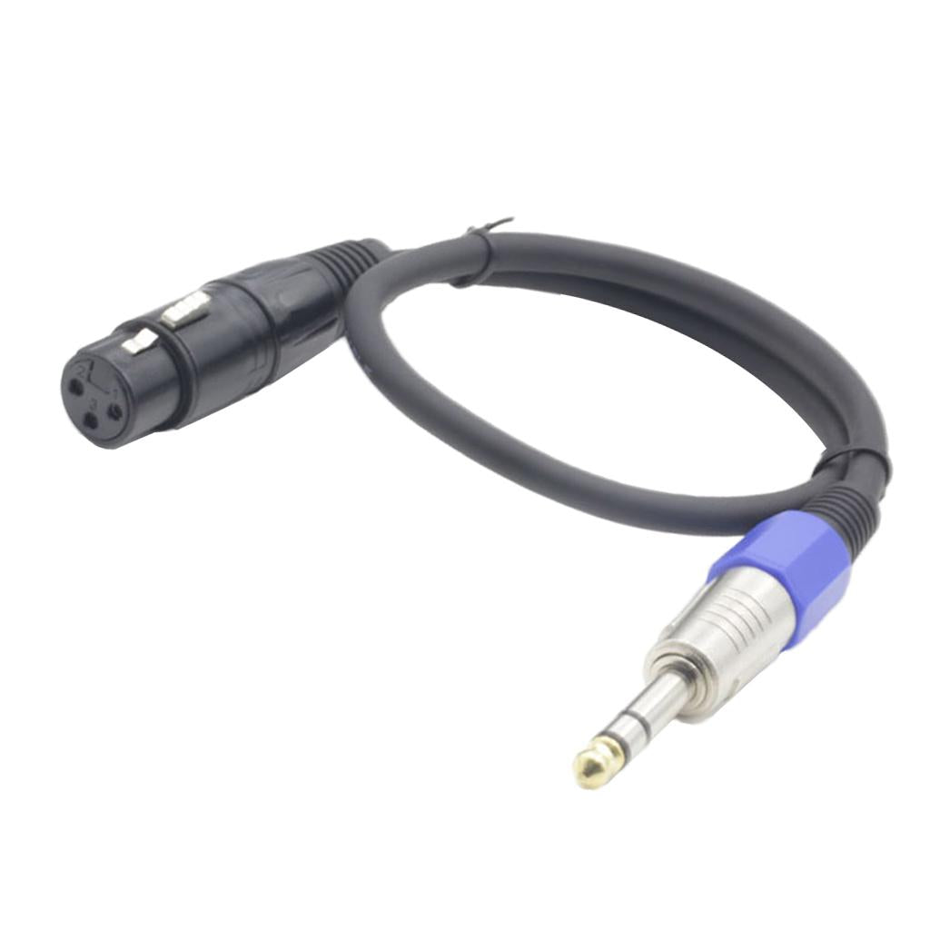 Swiss A XLR Female to Stereo 6.35 Guitar Cable Plug for Microphone Parts