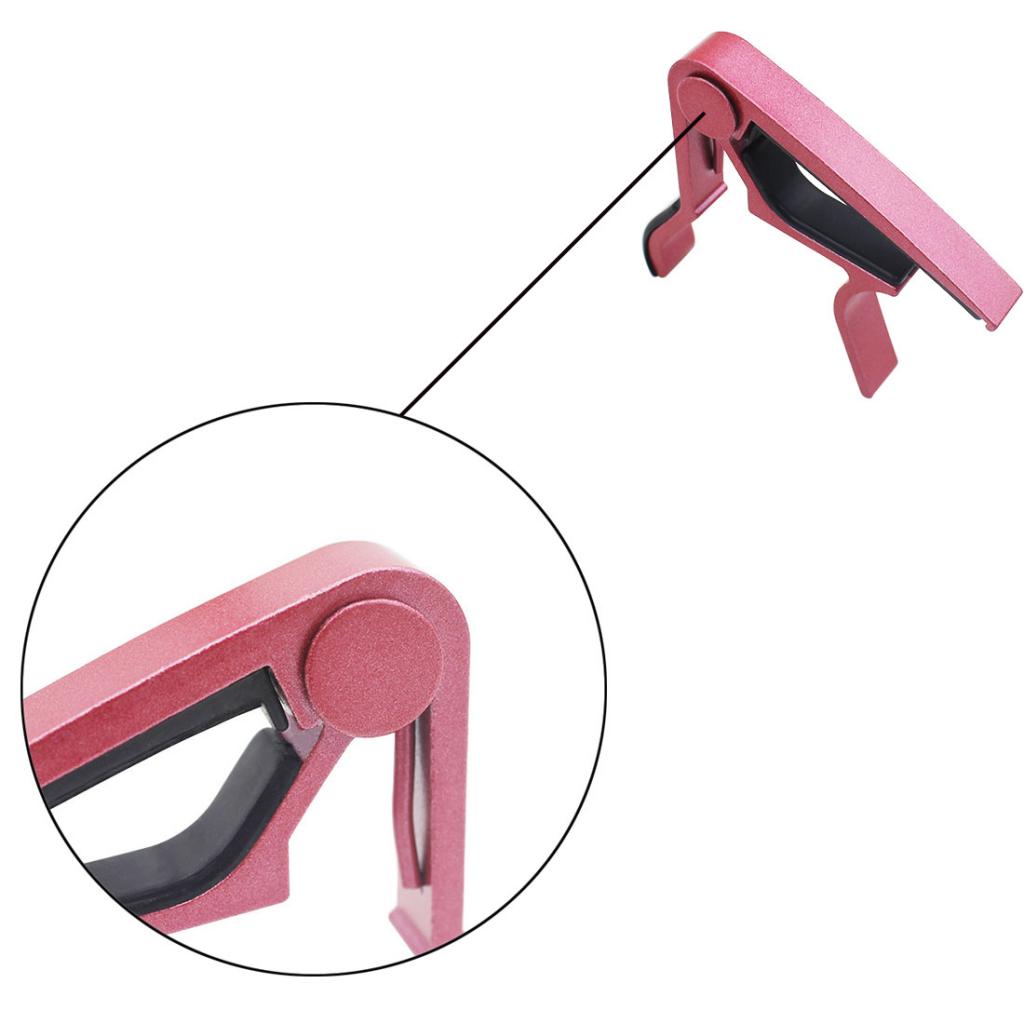 Zinc Alloy Guitar Capo Clamp Tool Accessories 67x50x13mm Pink