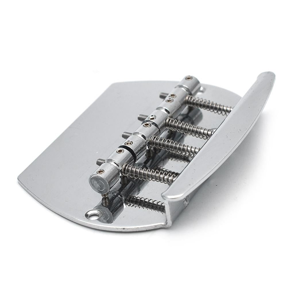 Metal 4 String Guitar Saddle Bridge Tailpiece for Electric Guitar Parts