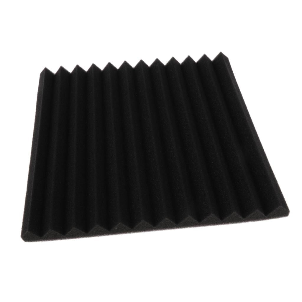 Studio Acoustic Foam Sound Proof Panels Nosie Dampening Foam Black