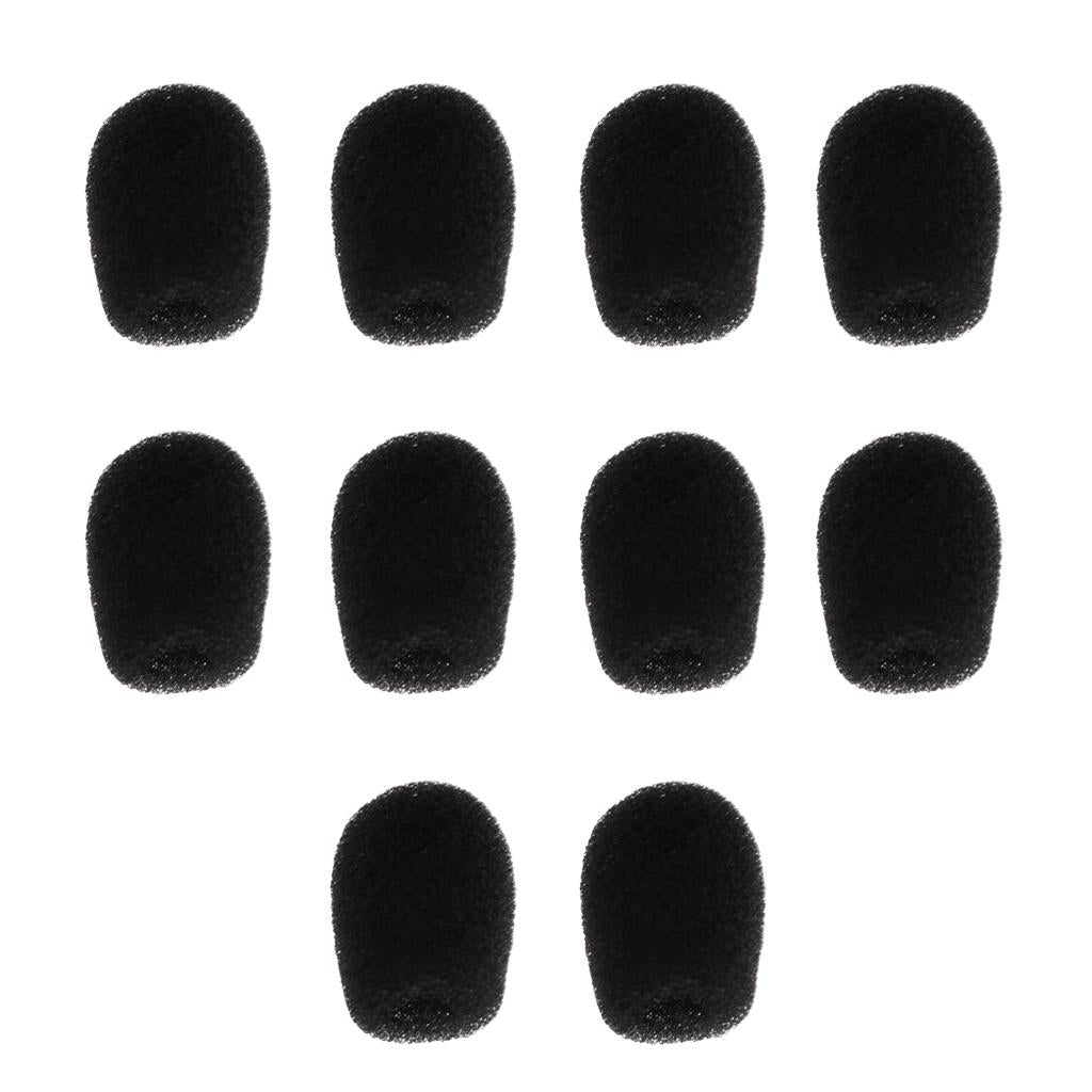 10Pcs Foam Mic Shield Cover Microphone Windscreen Cap for Meeting 20x22x6mm