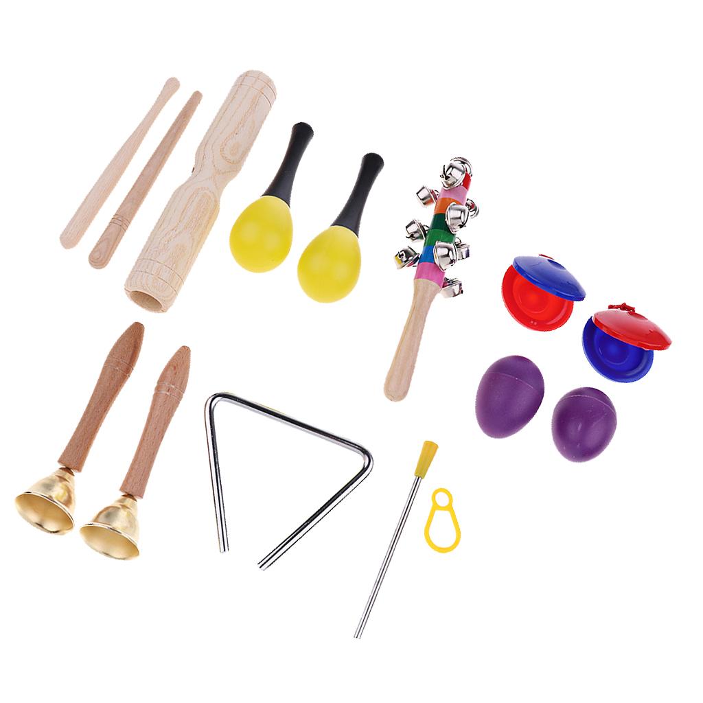 Musical Instrument Set 7 Kinds Tambourine Drum Percussion Toys for Kids