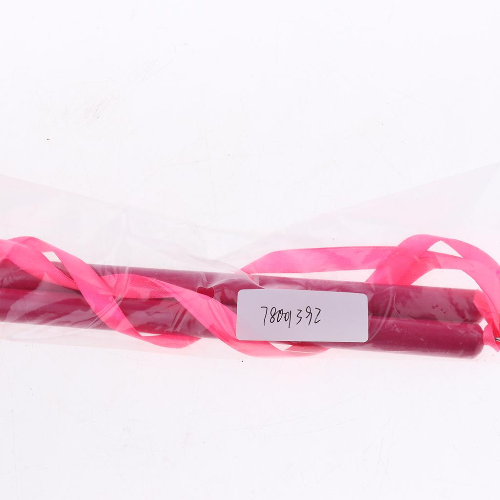 2Pcs Rhythm Sticks with Coloured Ribbon Percussion for Children Gift Pink