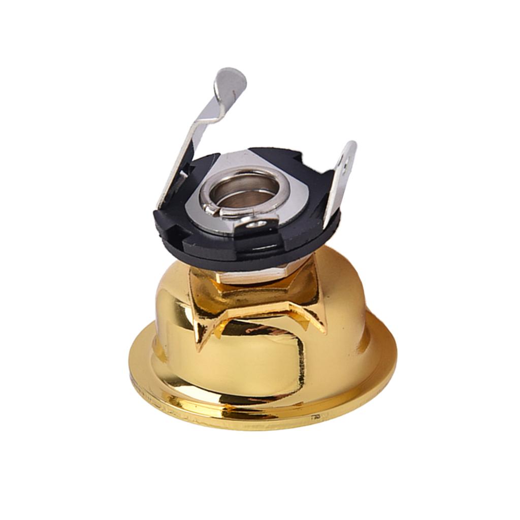 6.35mm 1/4'' Mono Output Jack Socket Plate for Tele Electric Guitar Golden