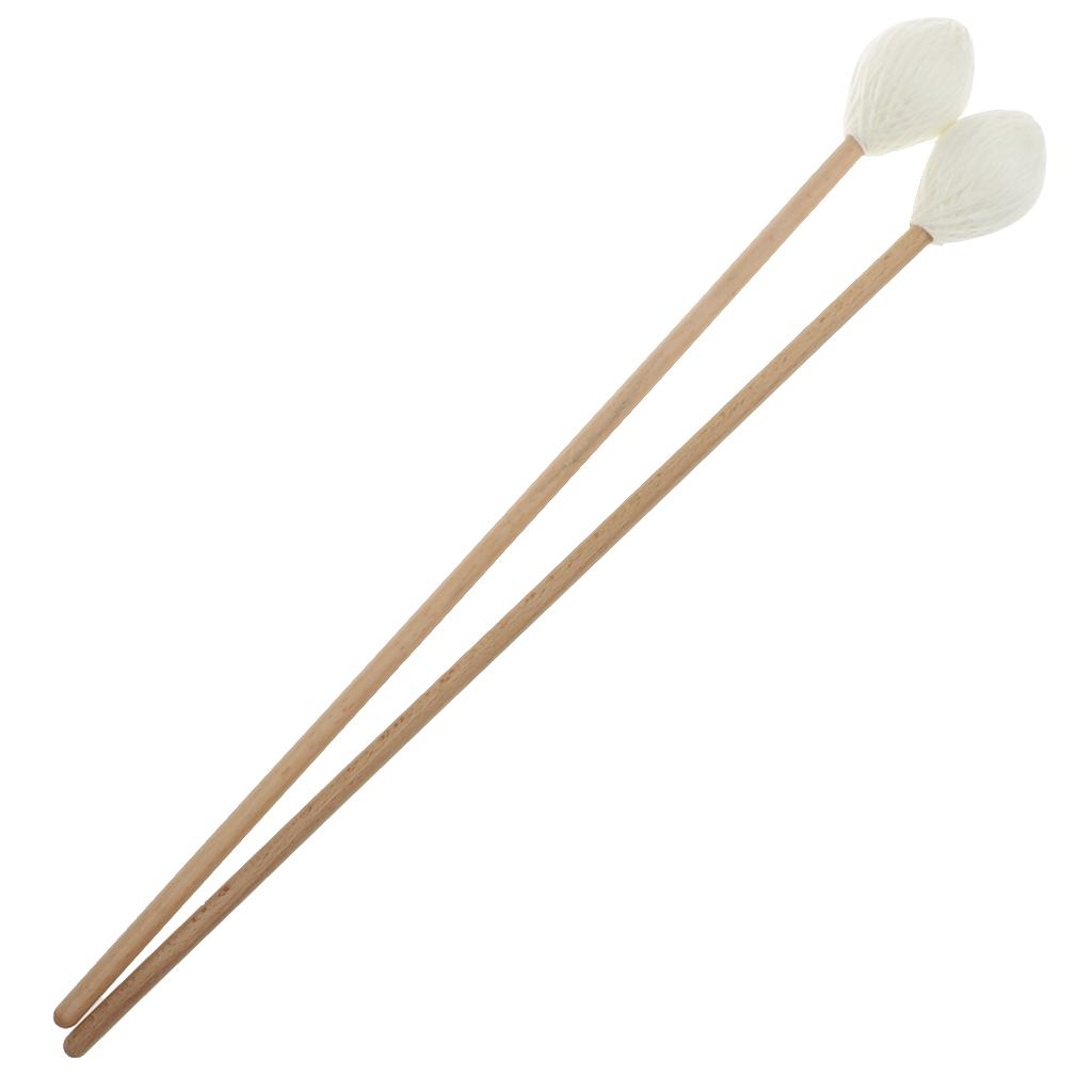 1 Pair Marimba Mallets with Wood Handle for Musical Percussion Instrument