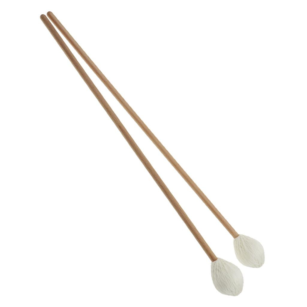 1 Pair Marimba Mallets with Wood Handle for Musical Percussion Instrument