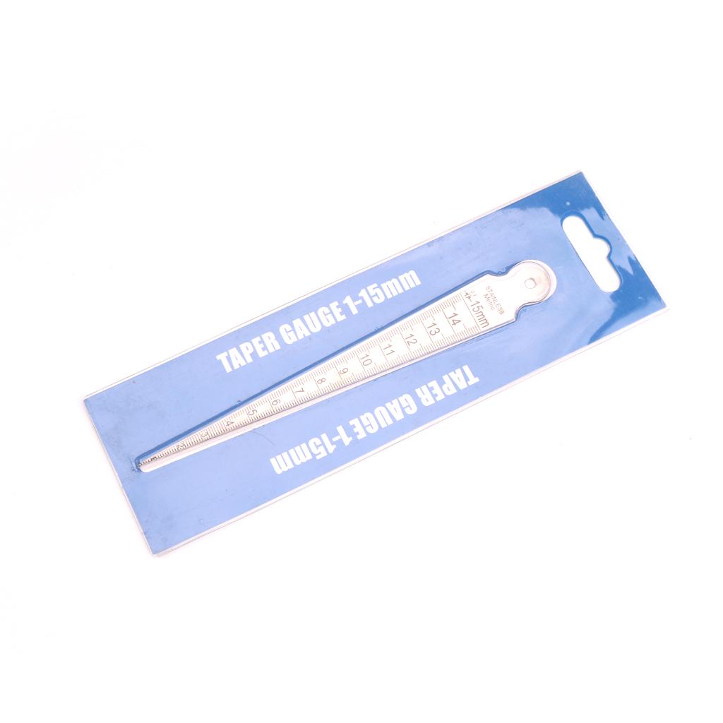 1-15mm Stainless Steel Ruler Inspection Taper Gauge Guitar Luthier Tool Gap