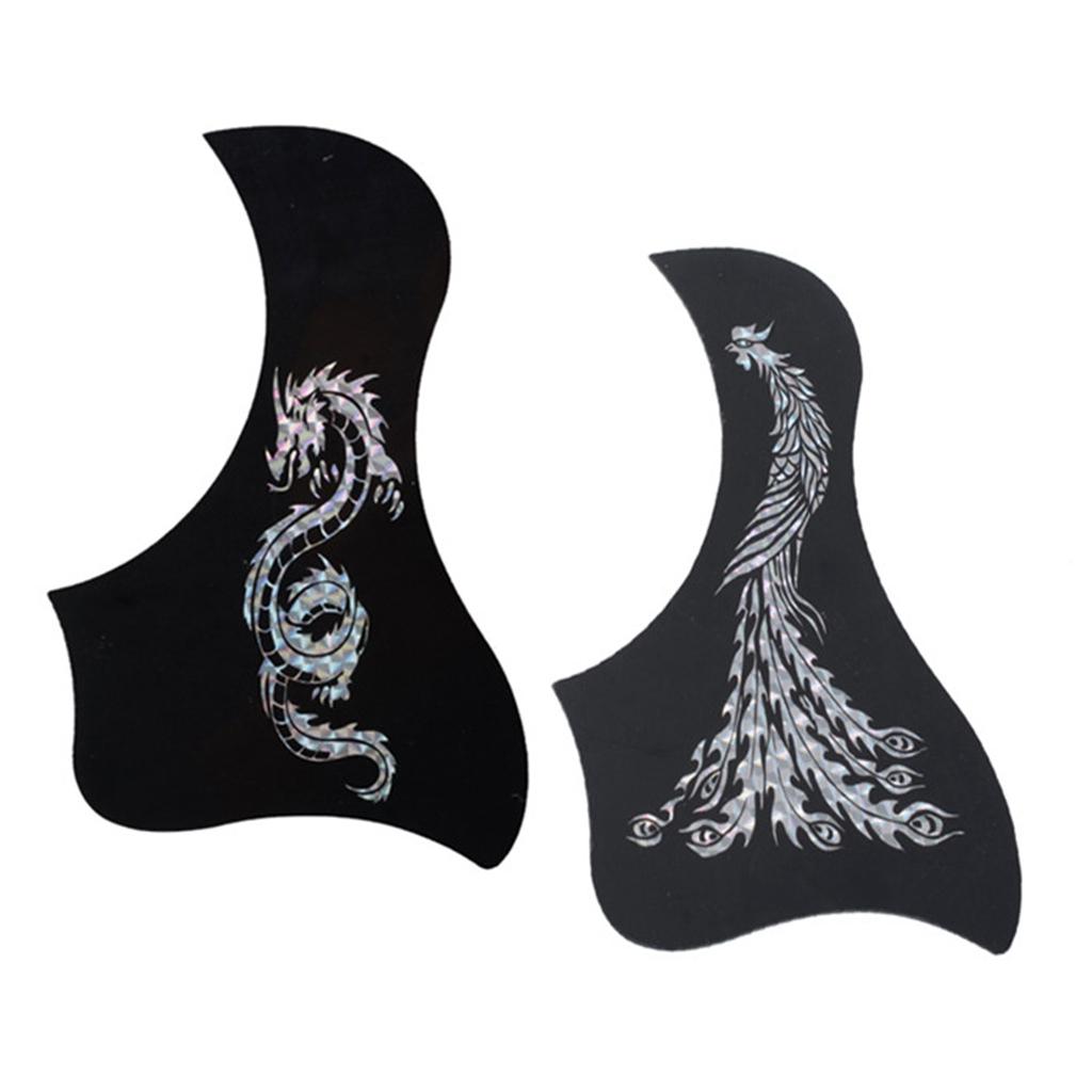 Guitar Pickguard Scratch Plate for Acoustic Guitar Silver Dragon