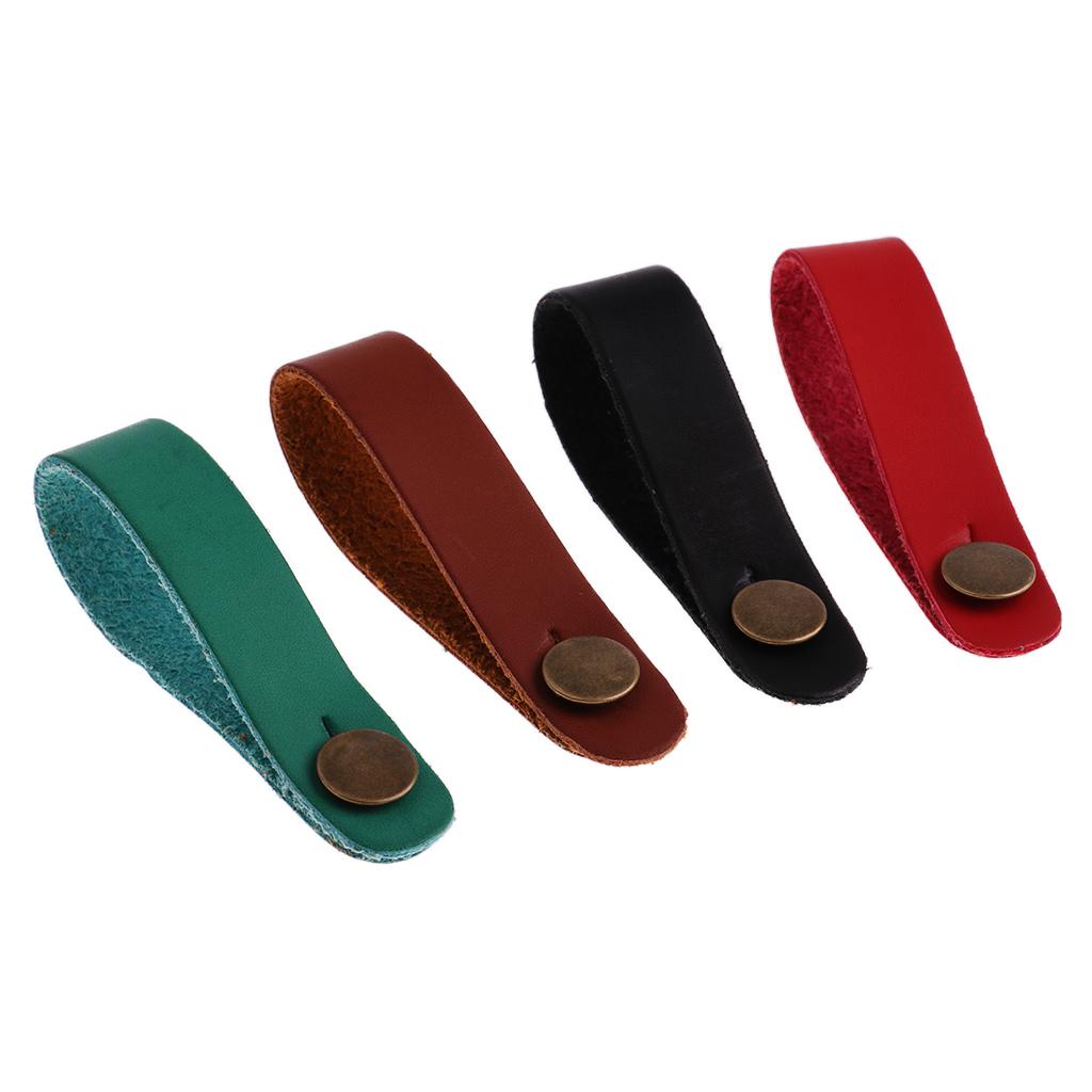 2 Pieces Acoustic Guitar Headstock Straps Button Hook Red