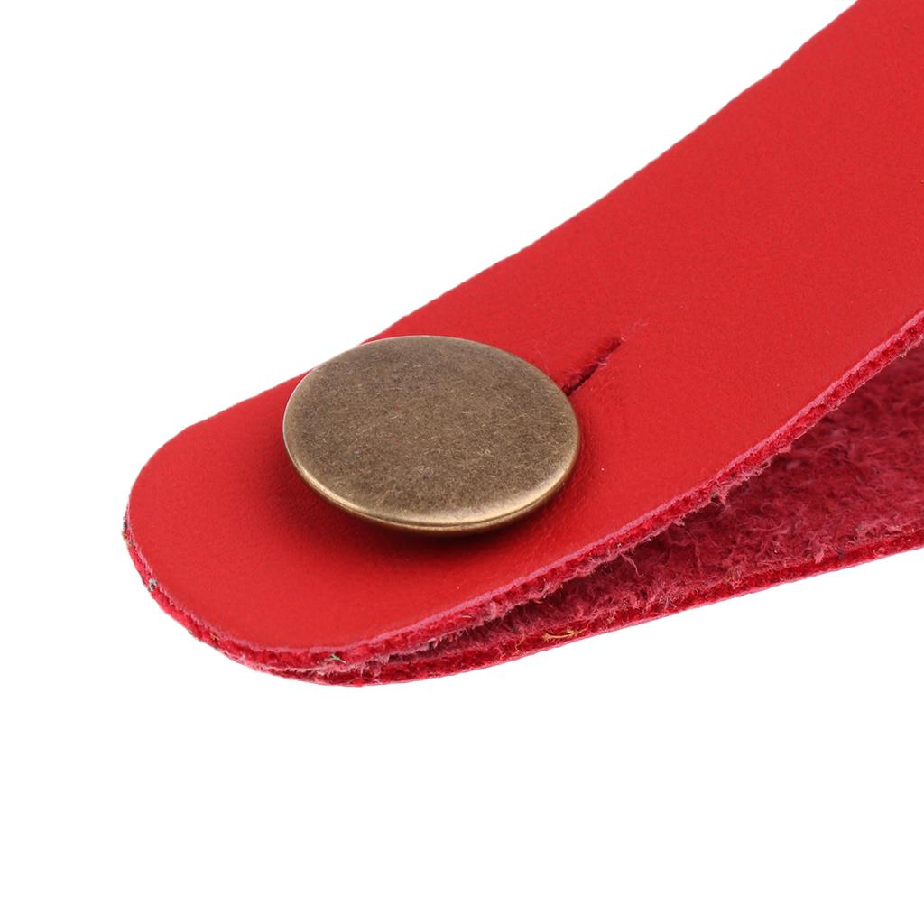 2 Pieces Acoustic Guitar Headstock Straps Button Hook Red