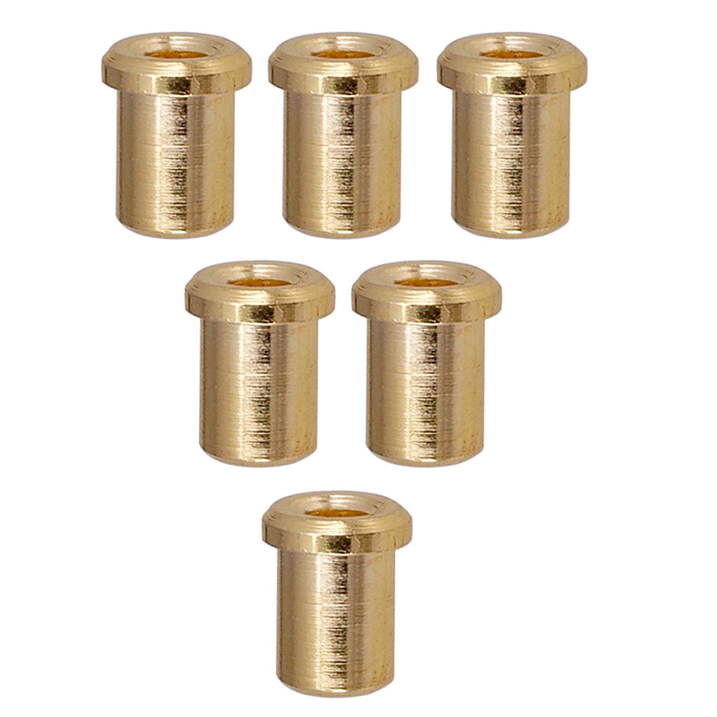 Electric Guitar Bridge String Thru Body Mounting Ferrules Bushing Accessory