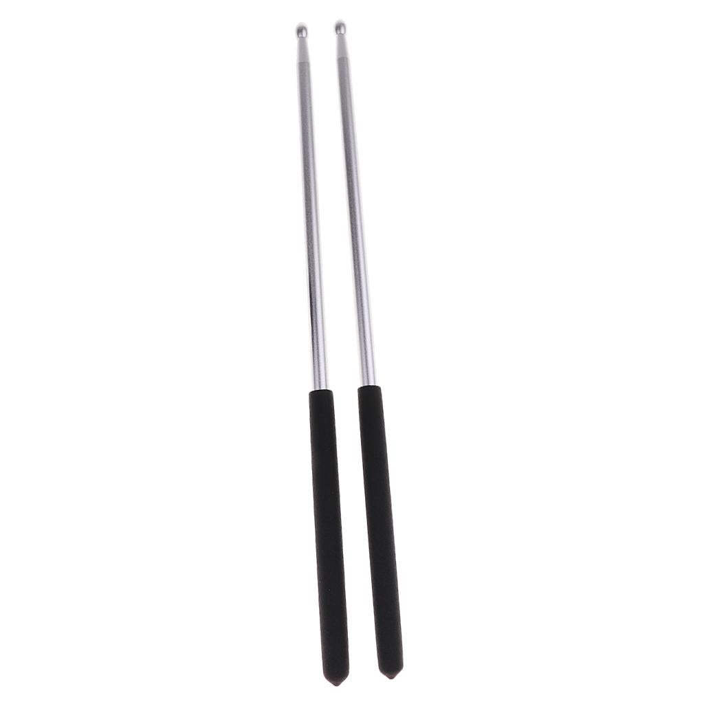 Metal Rainbow Drumstick Exercise Drum Sticks Rods for Drummer Playing Green
