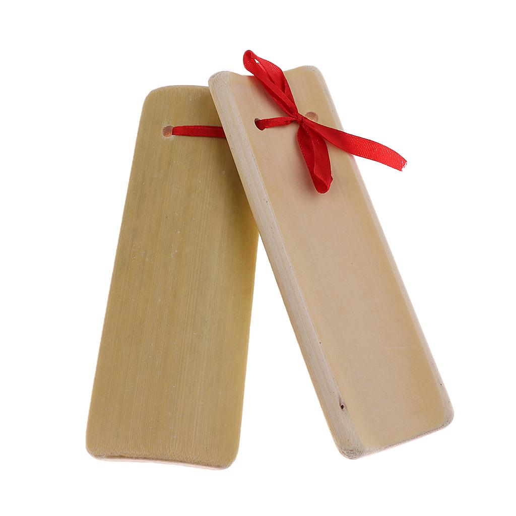 2Pcs Large Small Hand Clappers Handcrafted Toy Musical Instrument