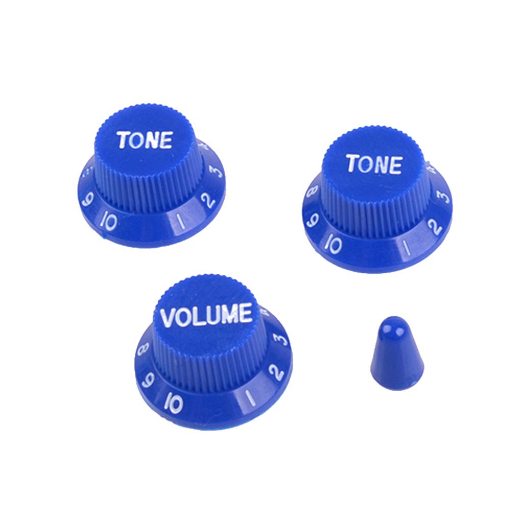 Single Coil Pickup Cover Crontrol Knob Tip for Electric Guitar Blue