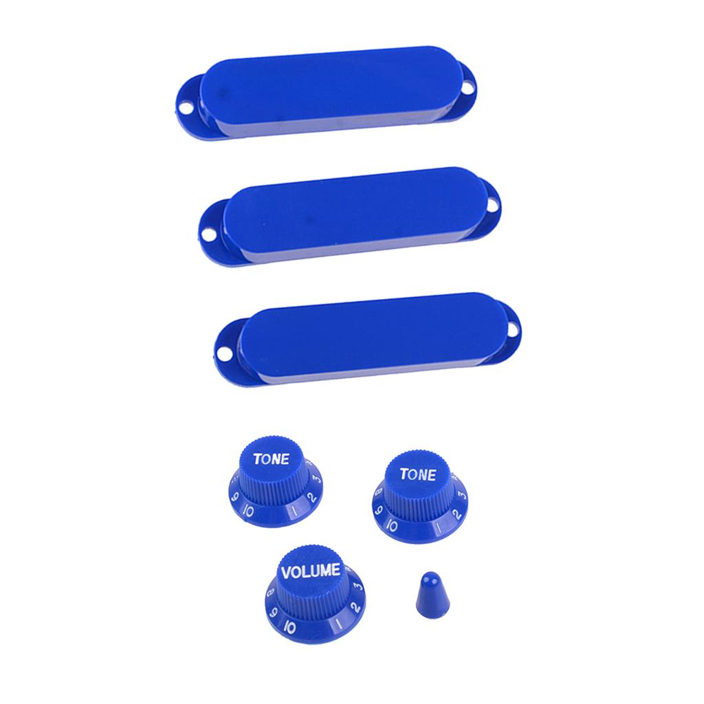 Single Coil Pickup Cover Crontrol Knob Tip for Electric Guitar Blue