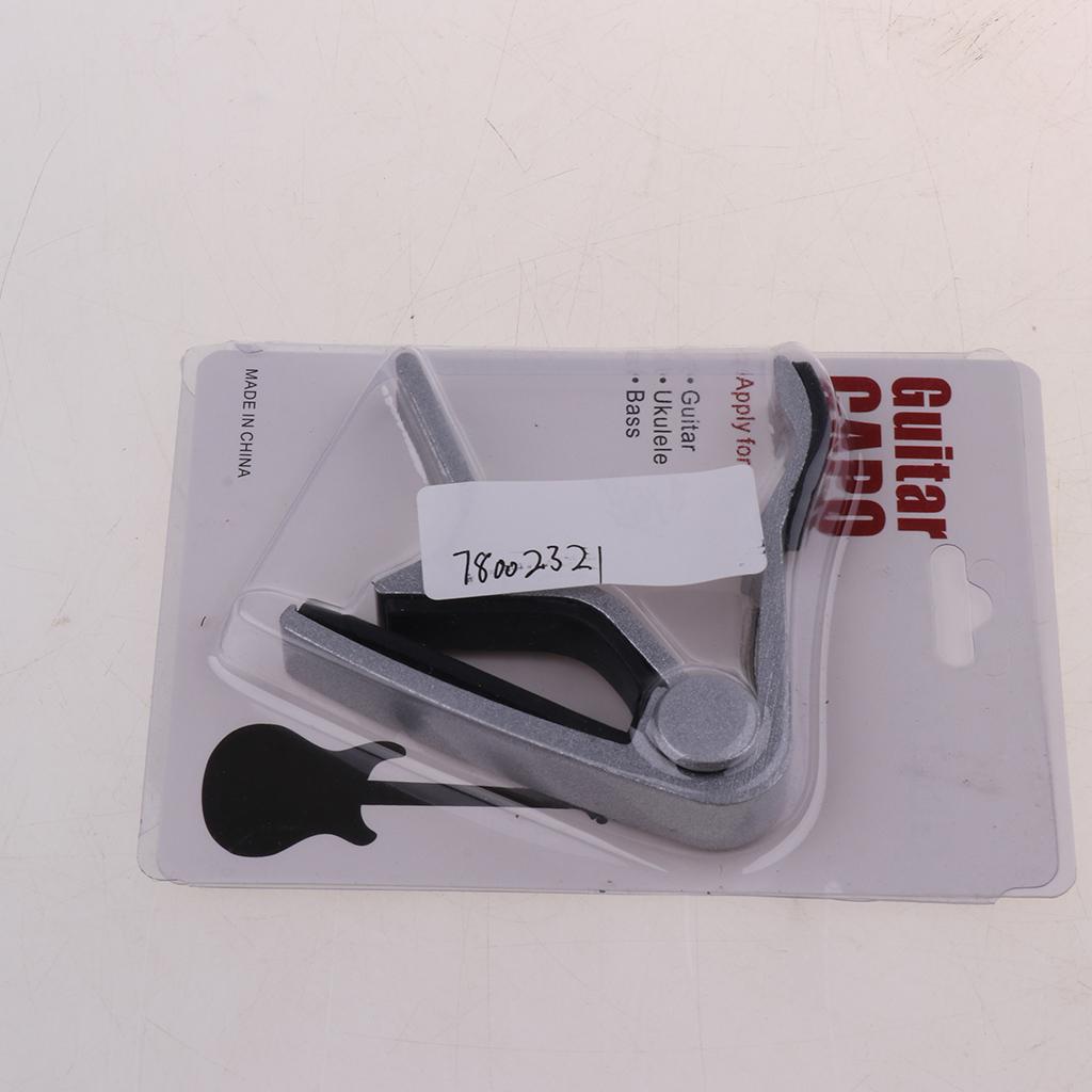 Acoustic Electric Guitar Capo Trigger Quick Change Key Clamp Capo Silver