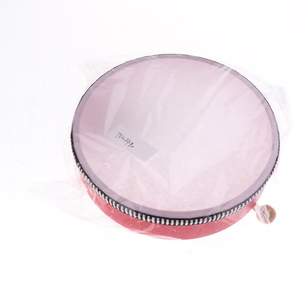 1 Set Hand Percussion Snare Drum with Sticks Kids Musical Toys Red 8inch