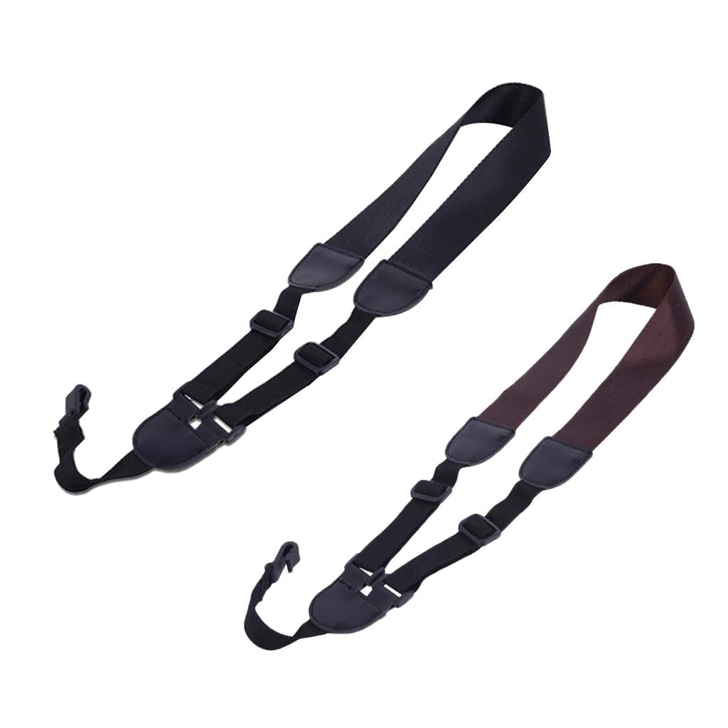 Nylon Ukulele Strap Sling Belt with Hook for Ukulele Guitar Accessory Black