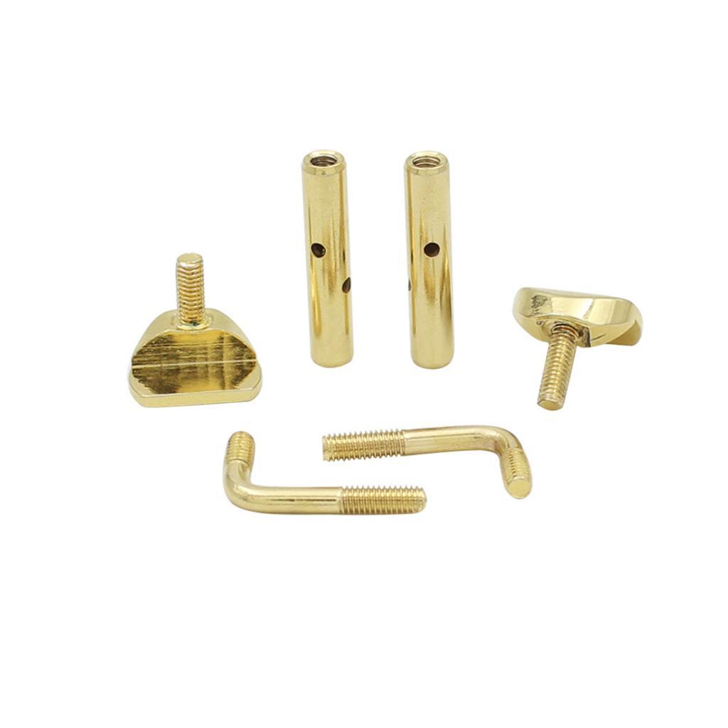 2 Pieces Violin Chin Rest Screws 3/4 4/4 Violin Replacement Parts Golden
