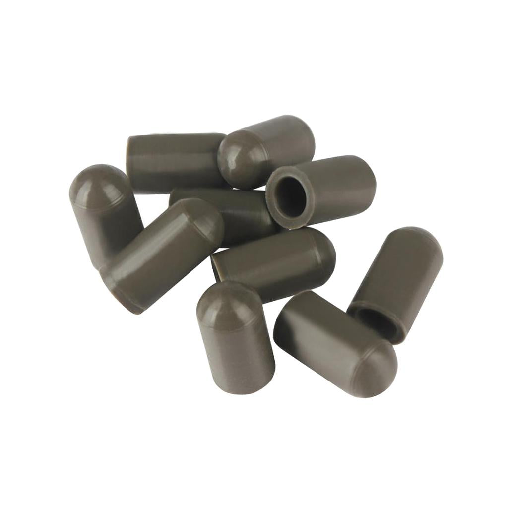 10pcs Silicone Drum Stick Protection Covers Rubber Sleeve Coffee