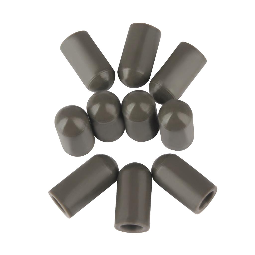 10pcs Silicone Drum Stick Protection Covers Rubber Sleeve Coffee