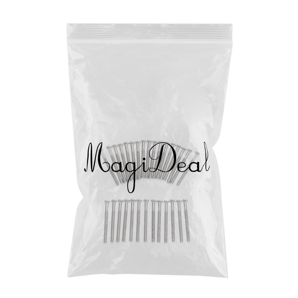 1 Pack Humbucker Double Coil Pickup Screws for Electric Guitar Silver