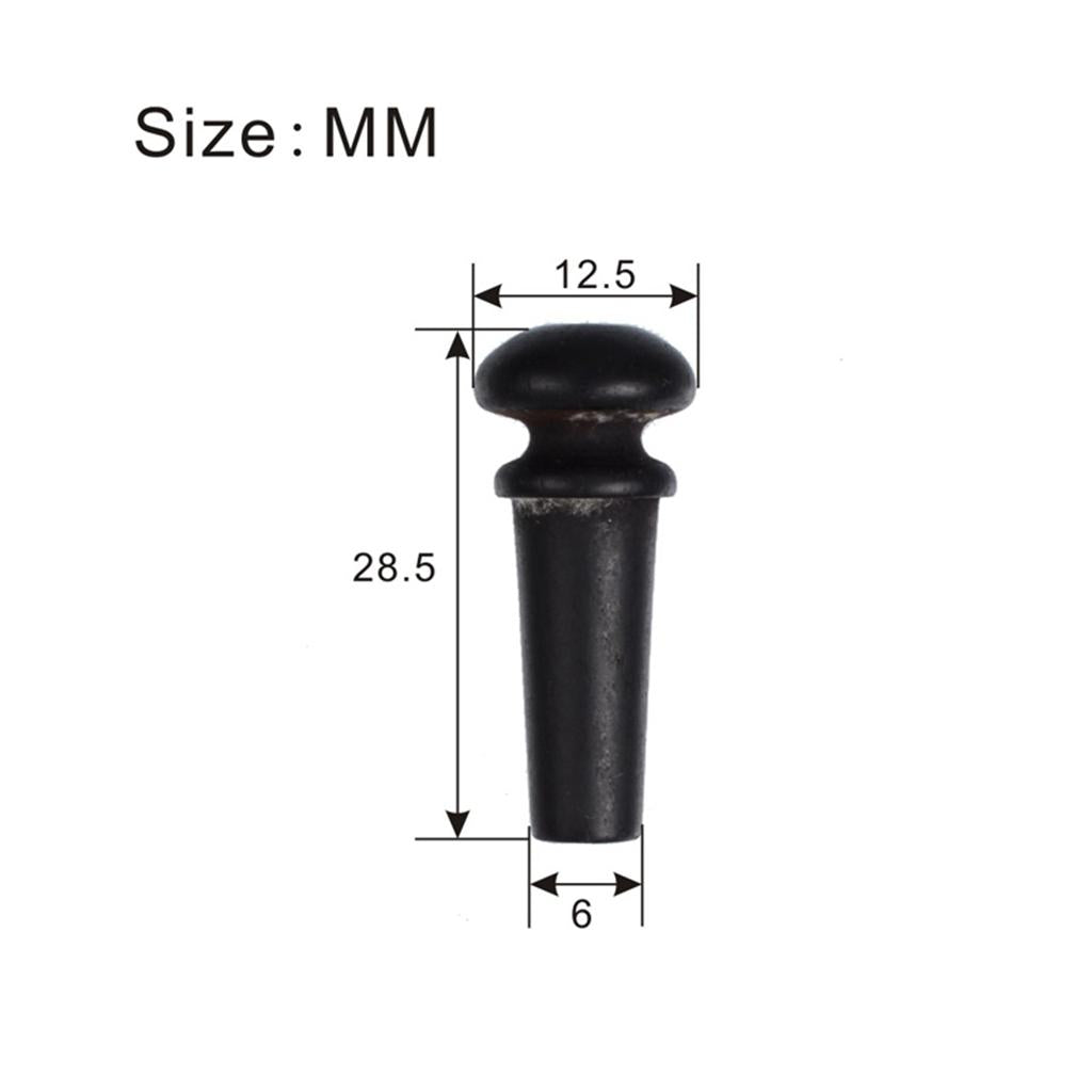 2pcs Acoustic Guitar Ebony Endpin with Shell Dot Inlay Black Green Dot Inlay