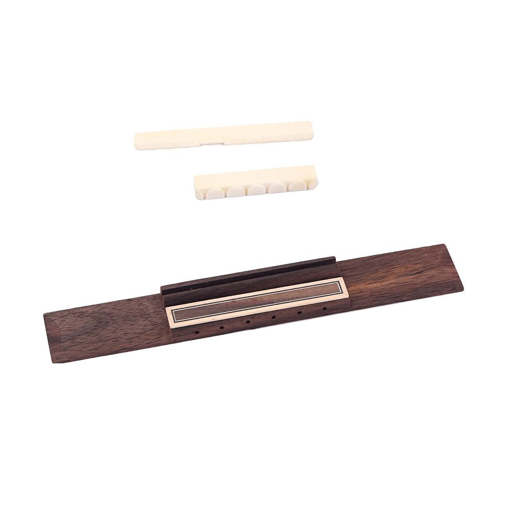 1 Set Rosewood Classical Guitar Bridge Saddle Nut Replacement Accessory
