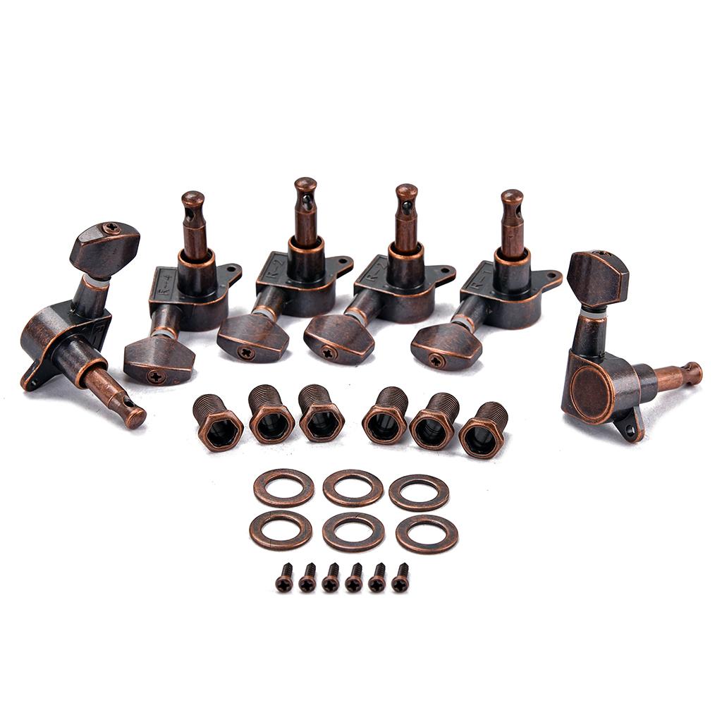 6R Guitar Machine Head Red Bronze String Tuning Pegs Tuners Guitar Parts
