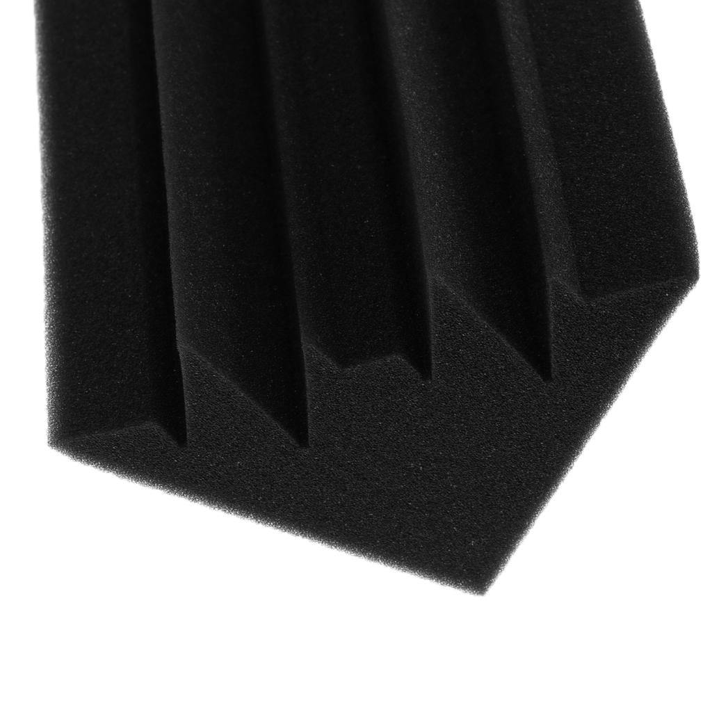 8pcs Studio Acoustic Foam Sound Proof Panels Nosie Dampening Foam Black