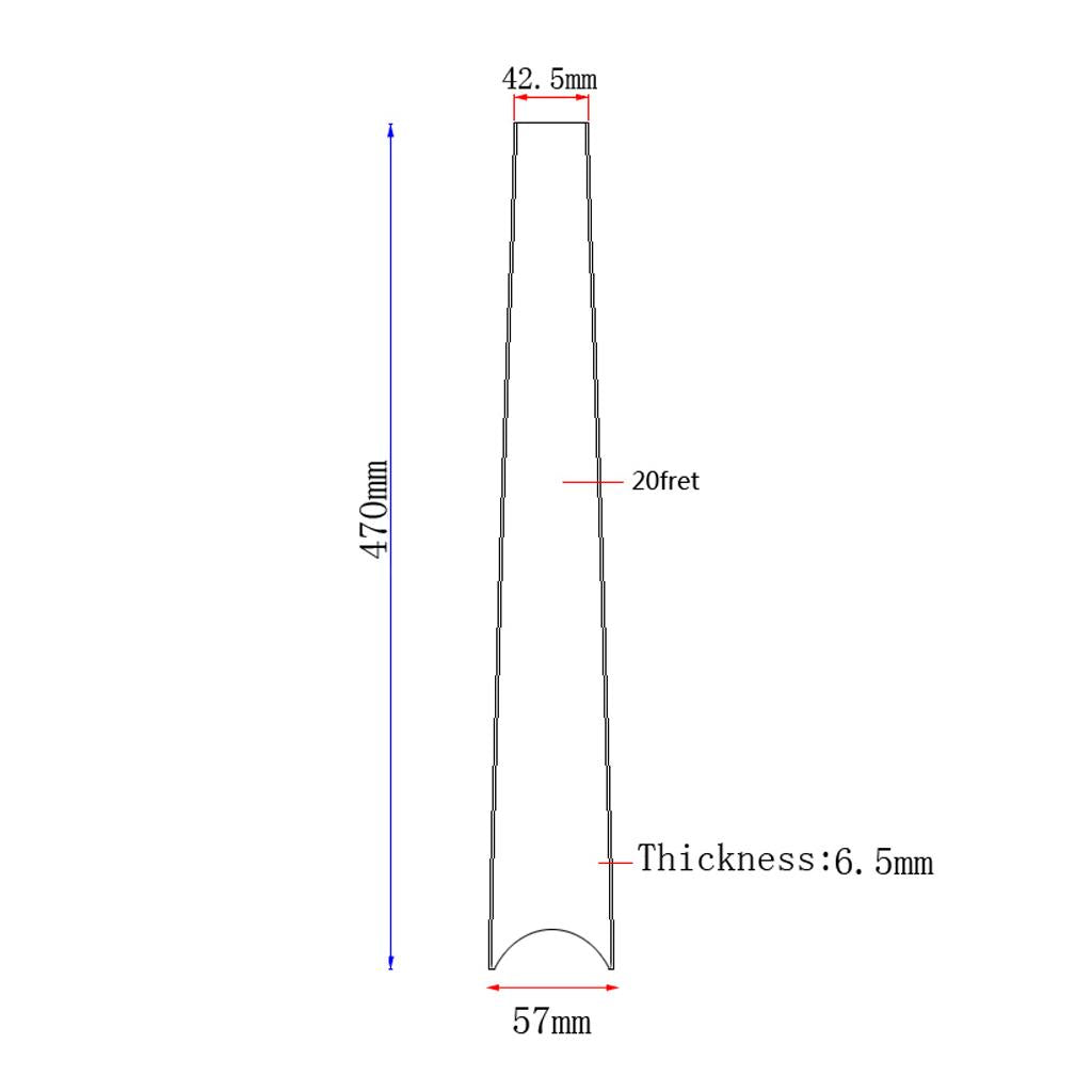 20 Fret Rosewood Fingerboard Fretboard for Acoustic Guitar Replacement 1