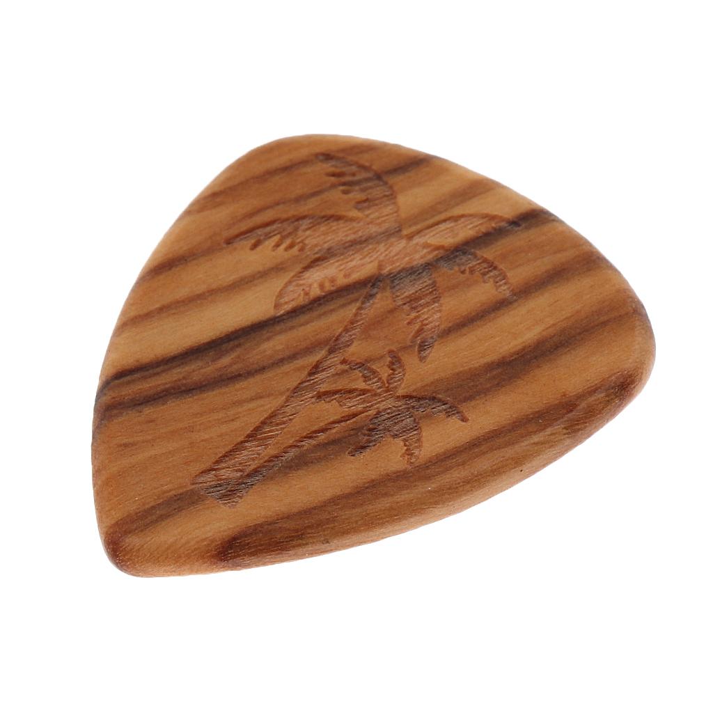 Wooden Guitar Pick Handmade Acoustic Guitar Pick Plectrum for Guitar Parts F