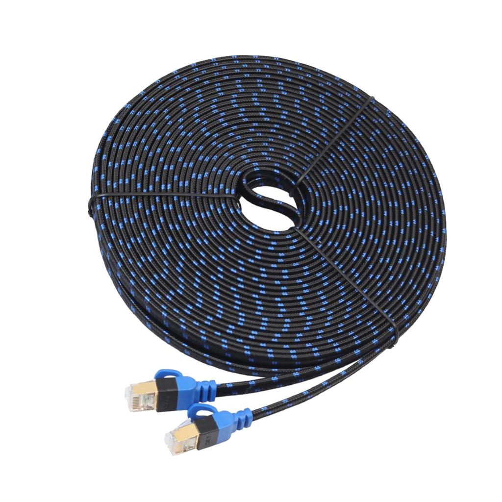 Cat7 Ethernet Cable Lan Network RJ45 Patch Cable Cord Braid NAS 10 Gbps 8m